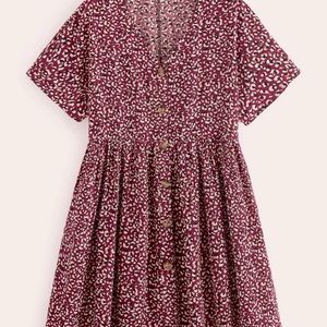 Button front tea dress